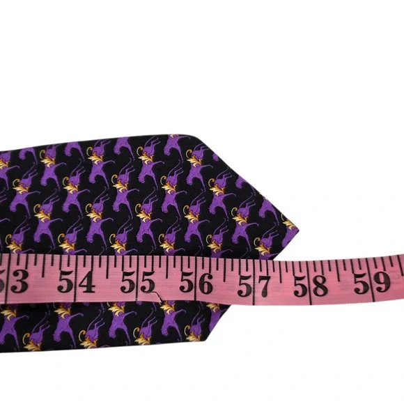 Gianni Versace Mens Necktie Luxury Purple Black Silk Tiger Woven Embroidered‎